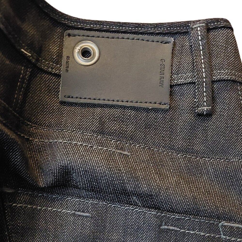 Retro Vintage G-Star 3301 Straight Leg Dark Blue Denim Jeans Sz 27 NWT - Picture 9 of 12